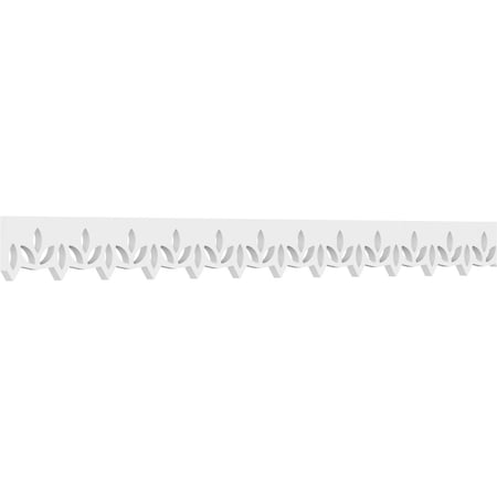 Ekena Millwork Laurel Architectural Grade PVC Running Trim, 4"H x 5/8"P x 48"L RUNP04X0625X48LAU